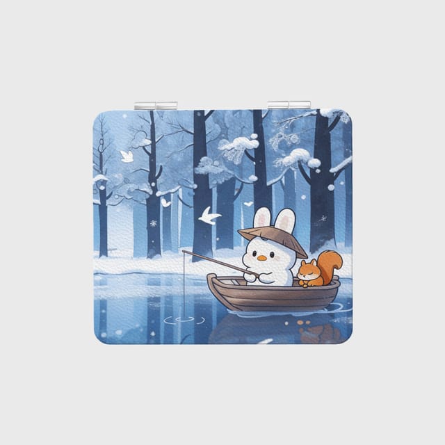 Cute Rabbit Squirrel Makeup Mirror for Girls Gift