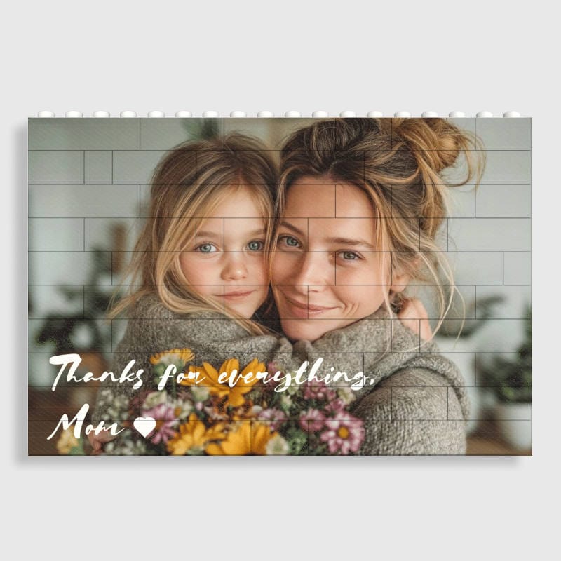 Custom Thank You Mom Building Block Puzzle Mother's Day Gift - 1