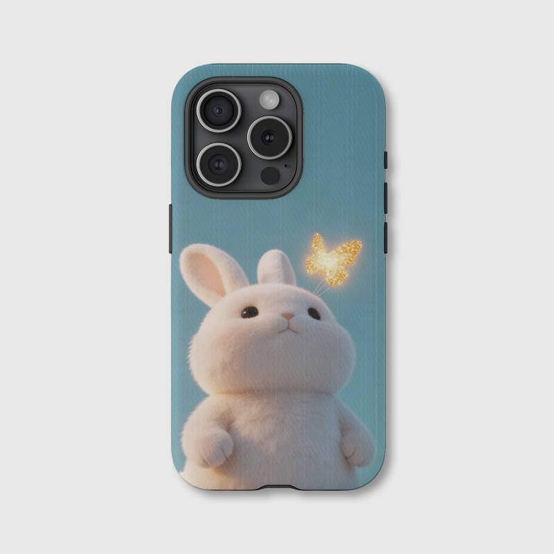 Fluffy Bunny Magnetic Phone Case for Pet Lovers Gift