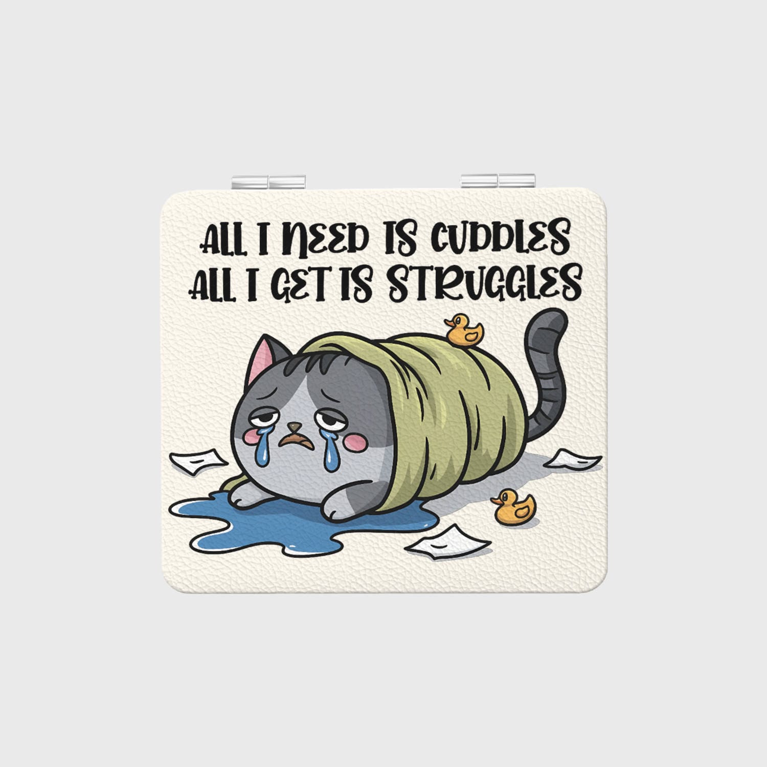 Funny Cat Pocket Makeup Mirror for Cat Lovers Gift