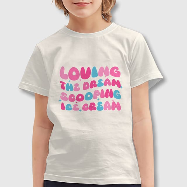 Loving The Dream Ice Cream Kids Tee for Boys Girls Gift