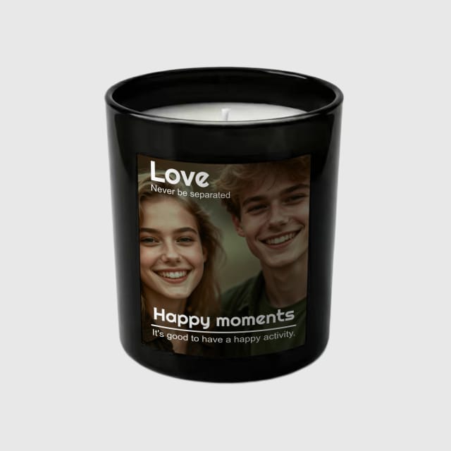 Personalized Hidden-Message Candle / Custom Sticker Candle (2pcs Set)