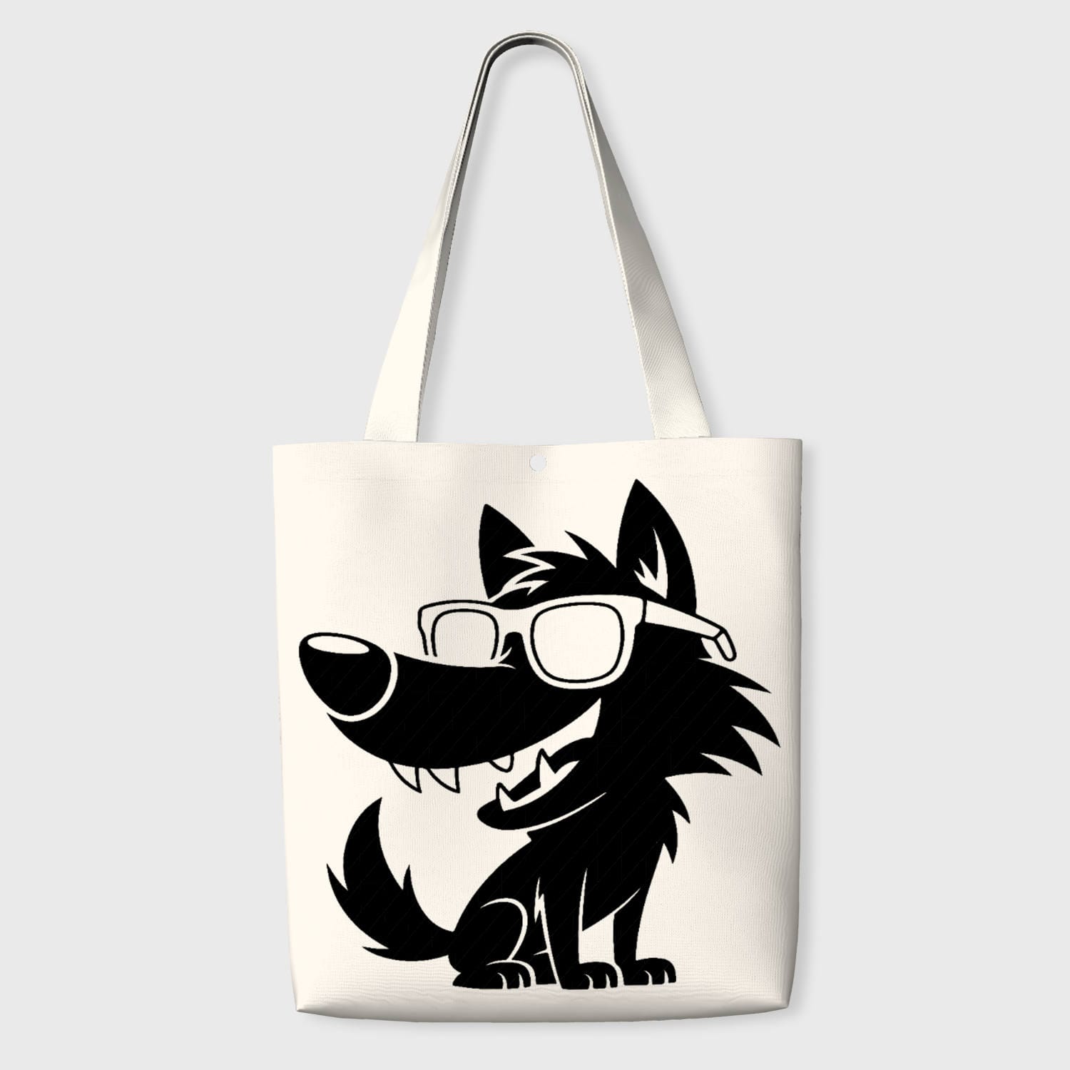 Cool Sunglasses Wolf Tote Bag for Pet Lovers Daily Use