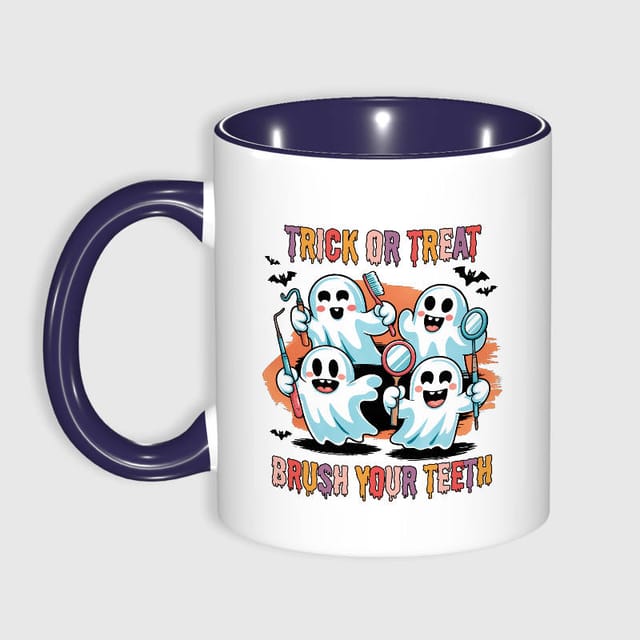 Funny Dental Ghost 11oz Mug for Dentist Halloween Gift