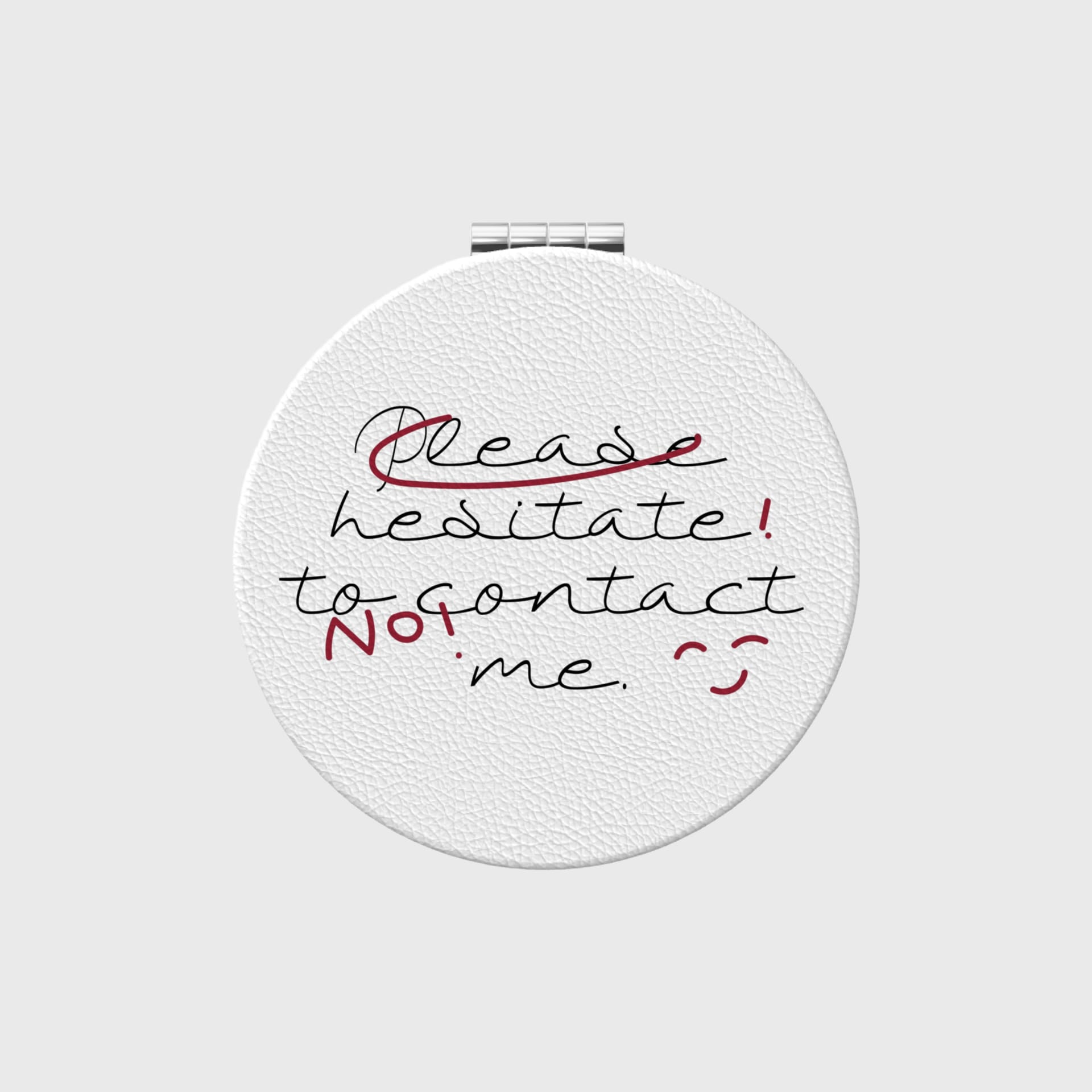 Custom Portable Pocket Makeup Mirror – Personalized PU Compact Mirror (Round/Heart/Square)