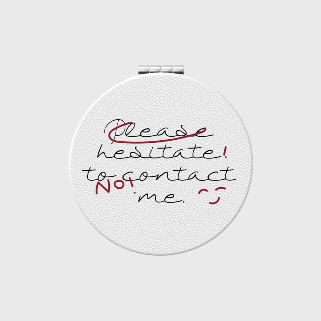 Custom Portable Pocket Makeup Mirror – Personalized PU Compact Mirror (Round/Heart/Square)