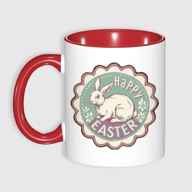 Vintage Happy Easter Bunny 11oz Coffee Mug for Easter Gift