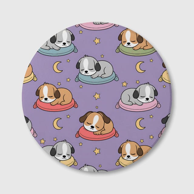 Sleeping Puppy Dog Ceramic Coaster for Pet Lovers Gifts