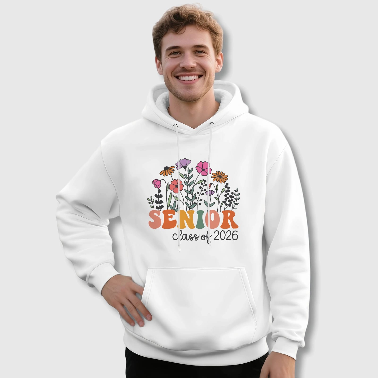 Floral Senior Class of 2026 Hoodie for Grads Graduation Gift