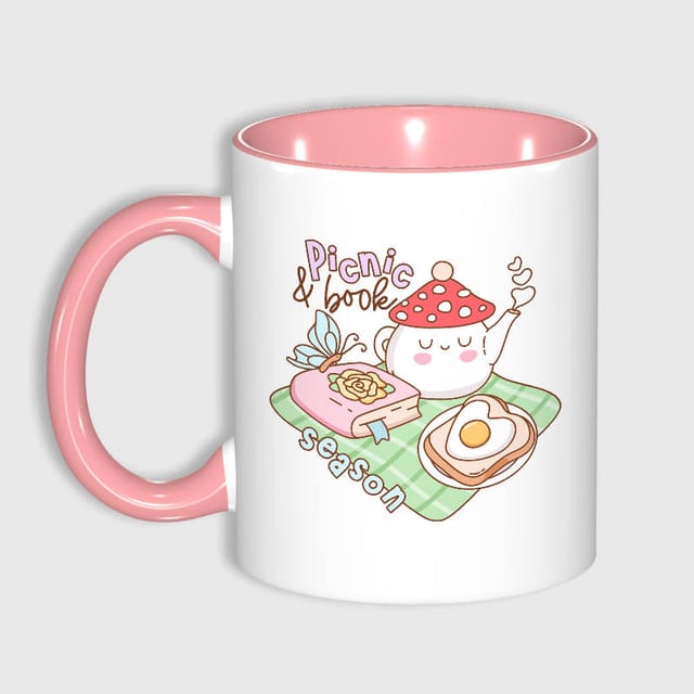 11oz Cute Cottagecore Picnic Mug for Book Lovers Gift