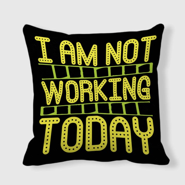 Funny Work Quote Throw Pillow for Remote Workers Home Decor