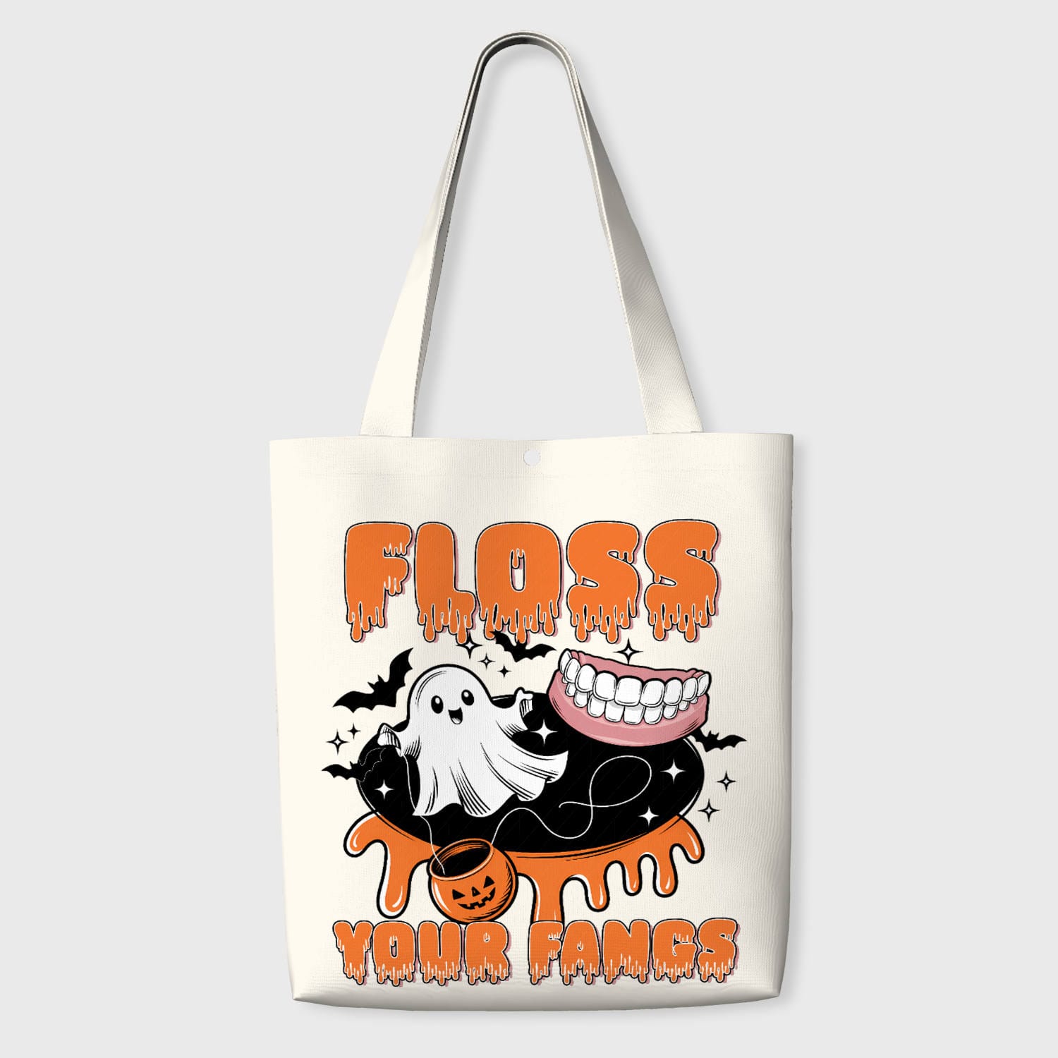 Funny Dental Pun Tote Bag for Dentists Spooky Gift