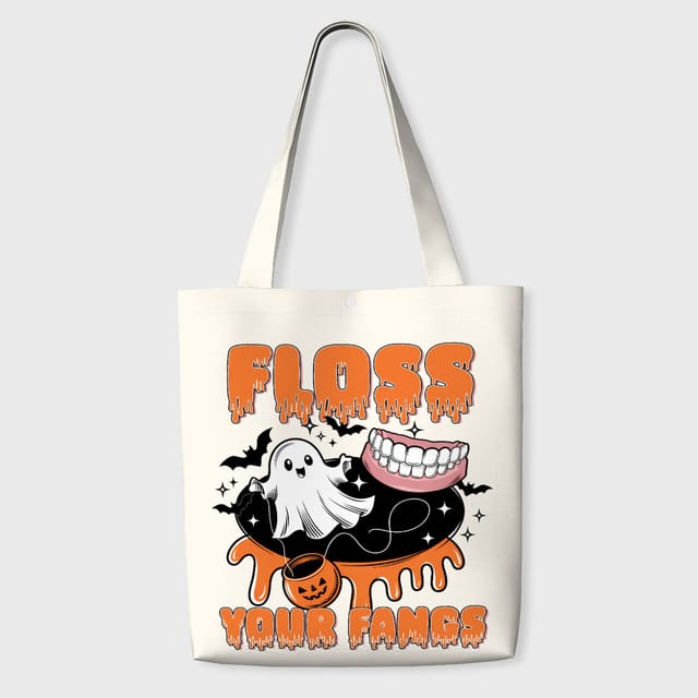 Funny Dental Pun Tote Bag for Dentists Spooky Gift