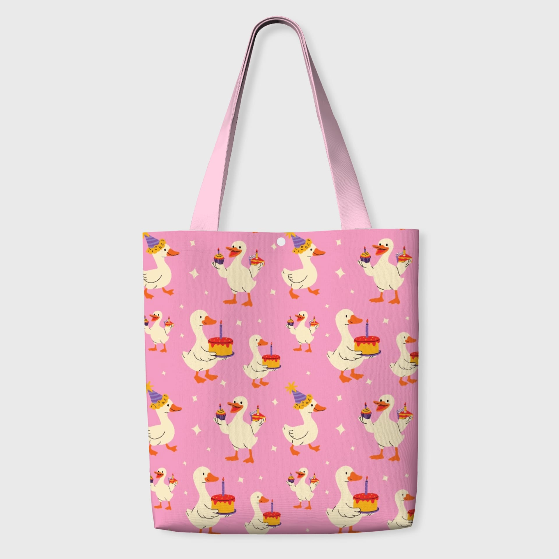 Cute Birthday Duck Tote for Duck Lovers Daily Use
