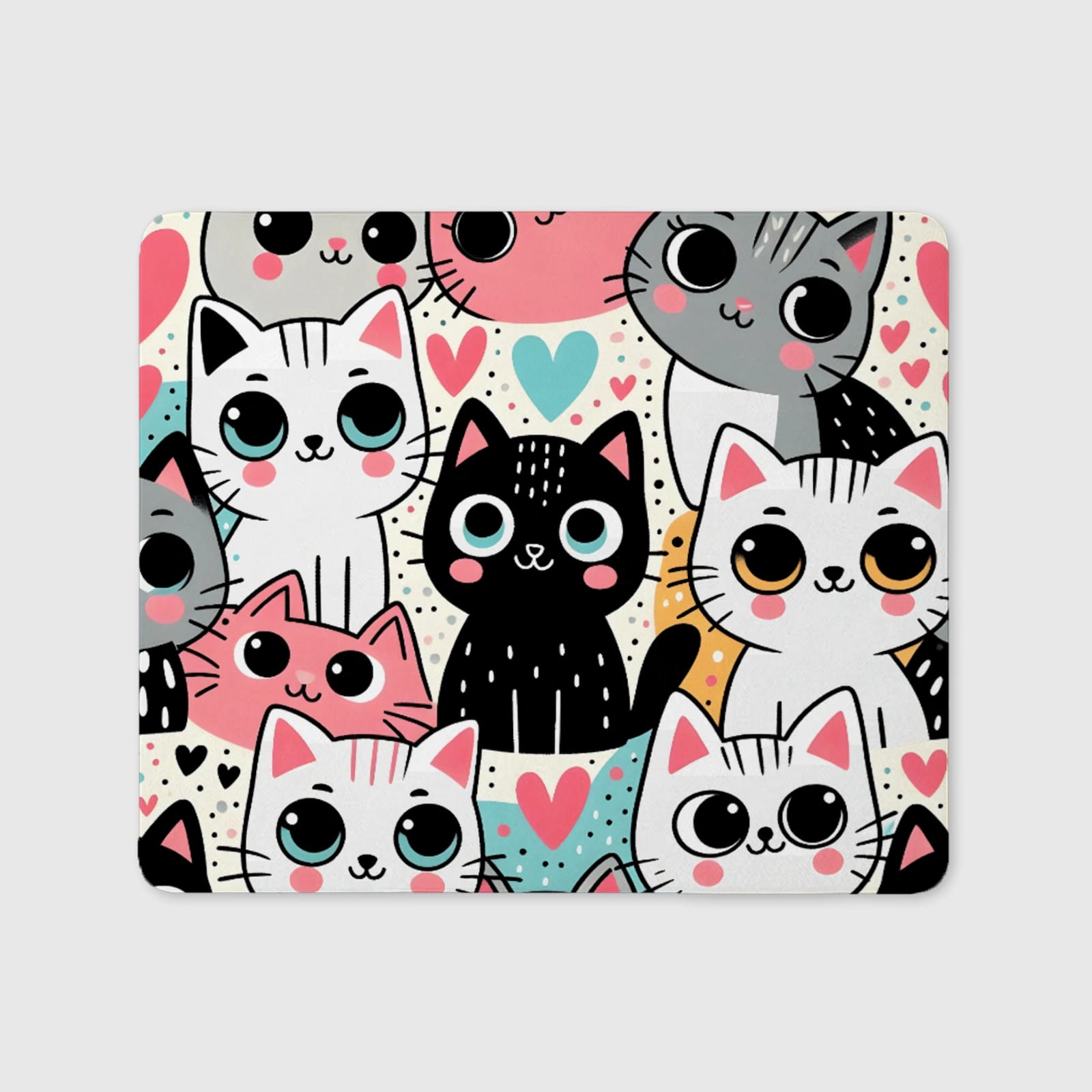Cute Kawaii Cat Mouse Pad for Pet Lovers Daily Use