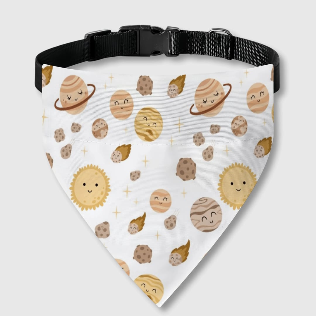 Custom Pet Bandana Bib – Personalized Dog & Cat Bib, Adjustable Tie-Up Pet Bib, Custom Name Pet Accessory Gift - 1