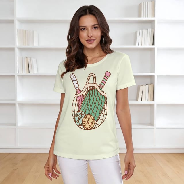 Pickleball Gear Print Women's T-Shirt for Sports Daily Use