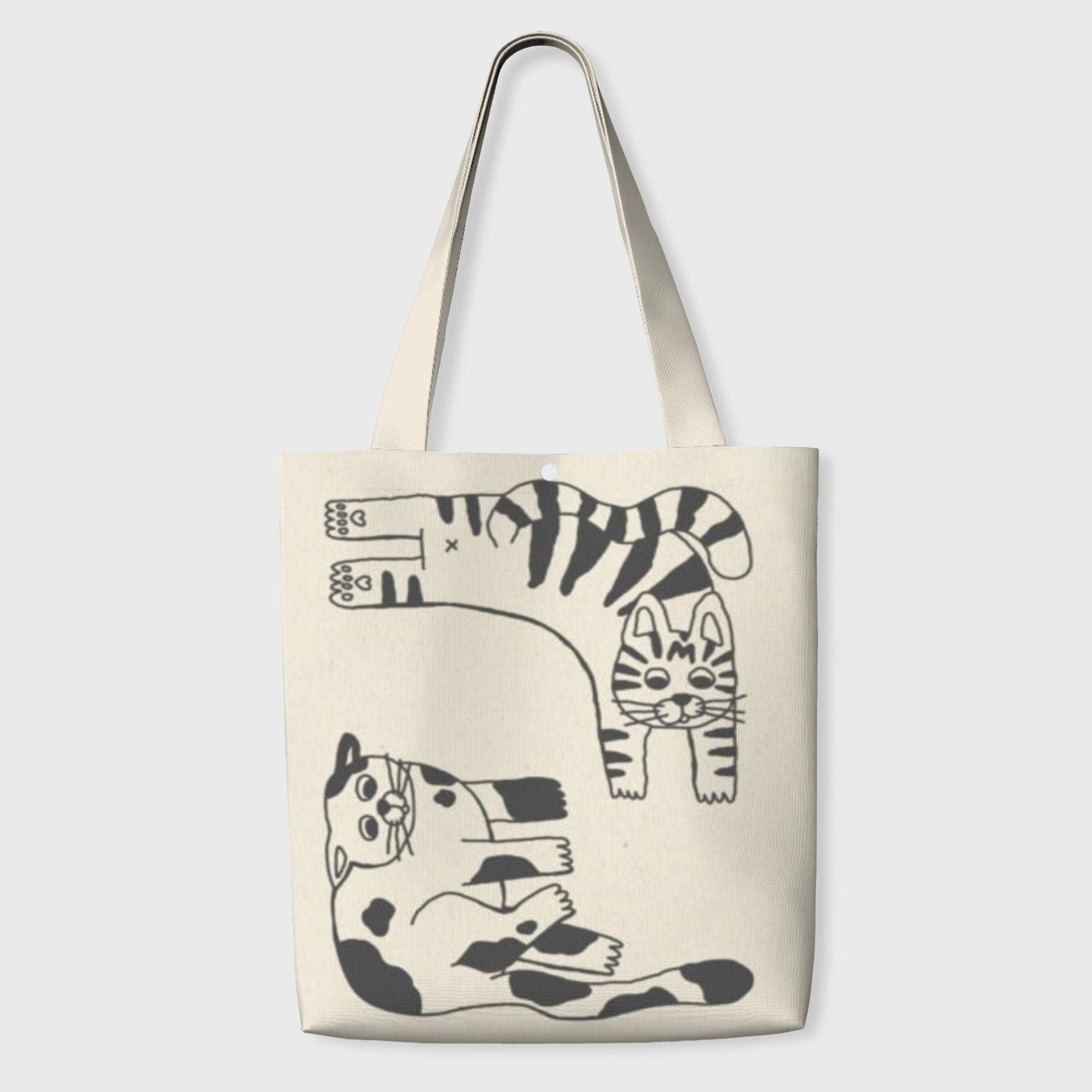 Cute Cat Print Tote Bag for Pet Lovers Daily Use