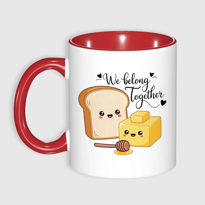 Cute Bread Butter Quote Mug for Couples Valentine Gift