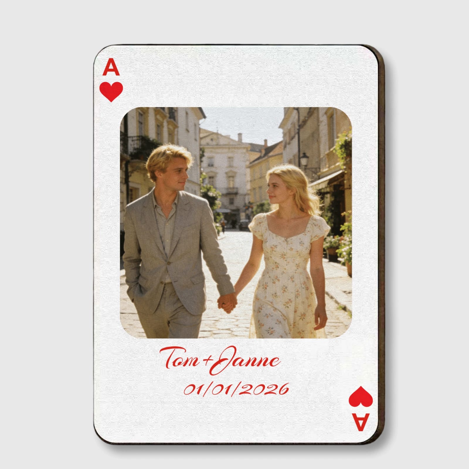 Custom Playing Card Car Visor Clip for Couples Anniversary Gift