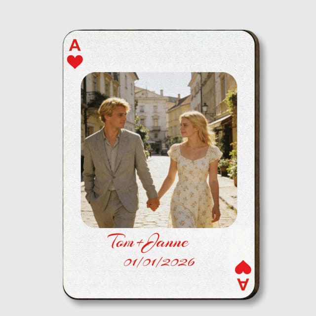 Custom Playing Card Car Visor Clip for Couples Anniversary Gift