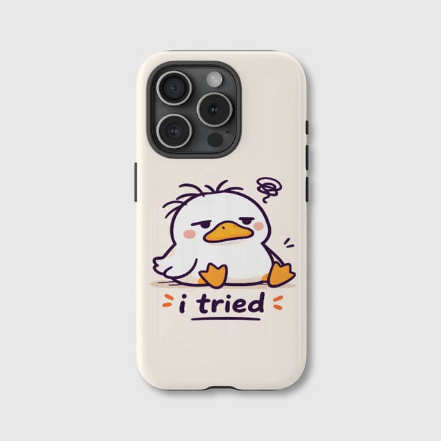 Funny Tired Duck Magnetic Phone Case for Friend Casual Gift