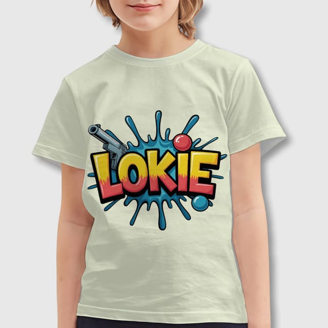 LOKIE Paint Splash Graphic Kids T-Shirt for Birthday Gift