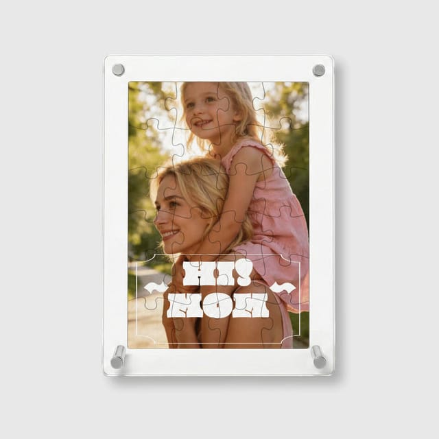 Custom Photo Acrylic Puzzle for Mom Mother's Day Gift