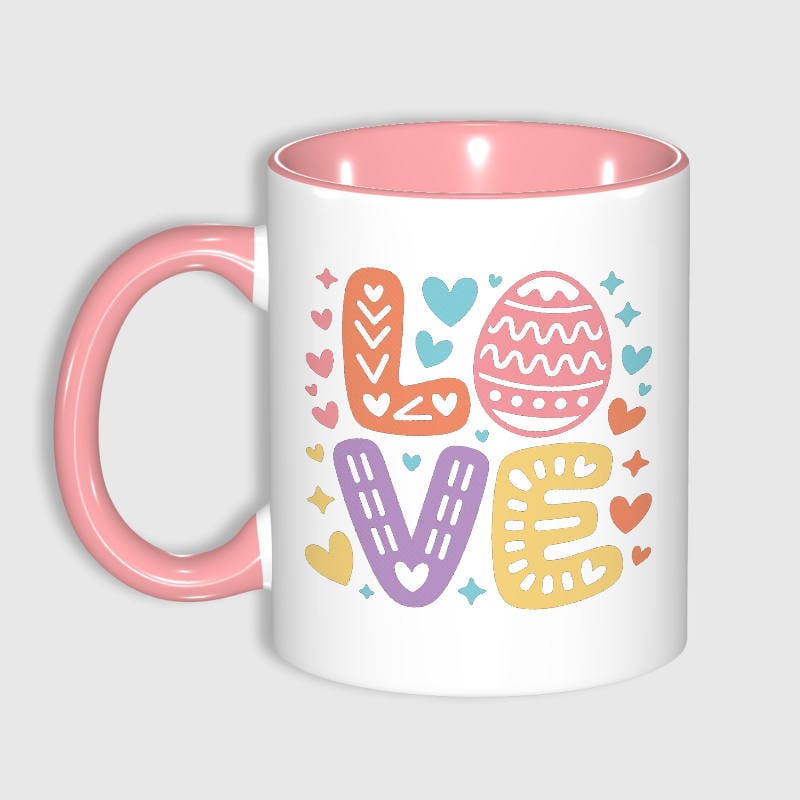 Easter LOVE Print Coffee Mug for Women Easter Gift Daily Use