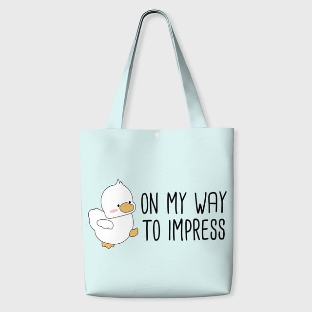 Cute Duck Canvas Tote Bag for Pet Lovers Gifts