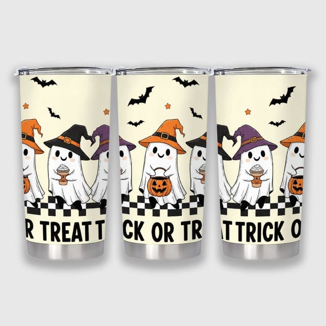 Cute Ghost Halloween Insulated Tumbler for Spooky Gifts