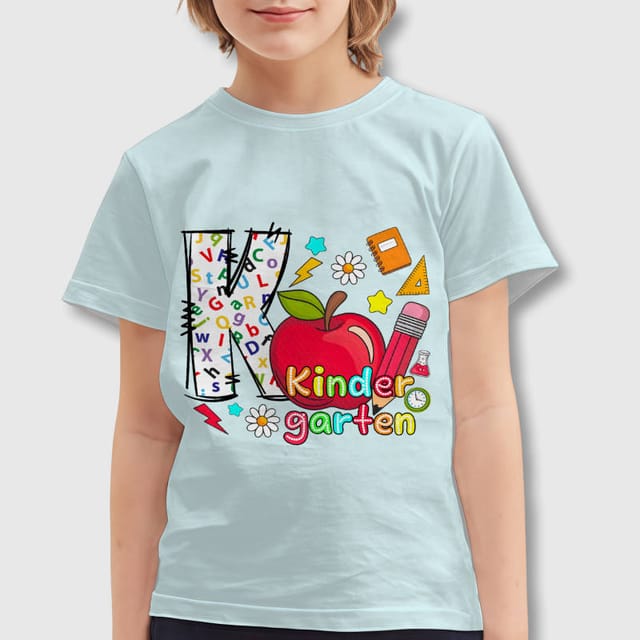 Kindergarten Themed Kids T-Shirt for Back to School