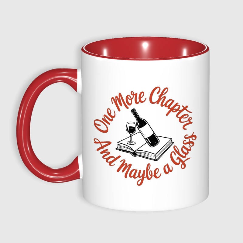 Funny Reading Wine Quote Mug for Book Lovers Gift