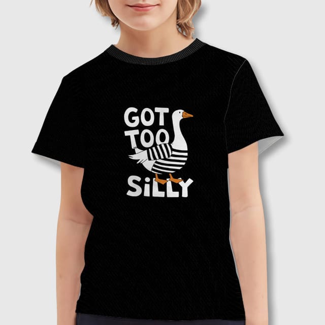 Funny Silly Goose Kids T-Shirt for Birthday & Daily Use