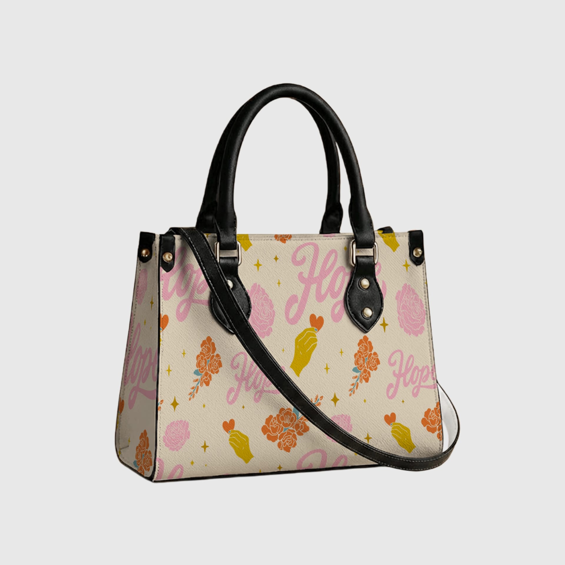 Hope Floral Print Tote Bag for Her Daily Use & Gift