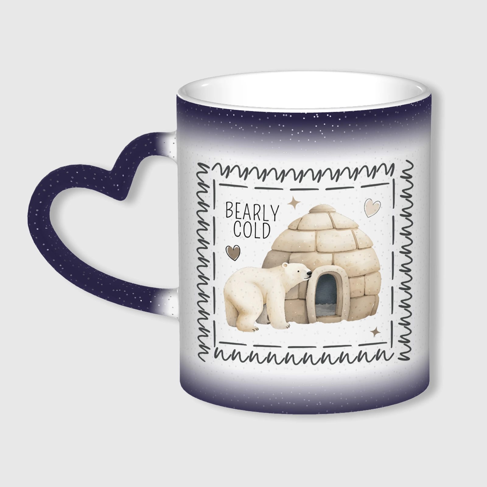 Bearly Cold Polar Bear Color Changing Coffee Mug for Winter Gifts