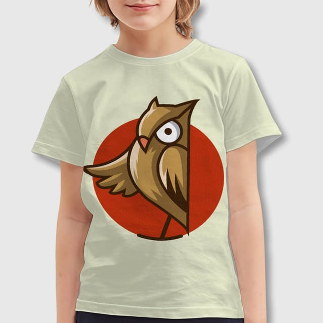 Cartoon Owl Kids Tee for Boys Girls Birthday Gift