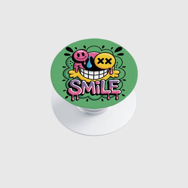 Graffiti Smile Phone Grip for Art Lovers Birthday Gift