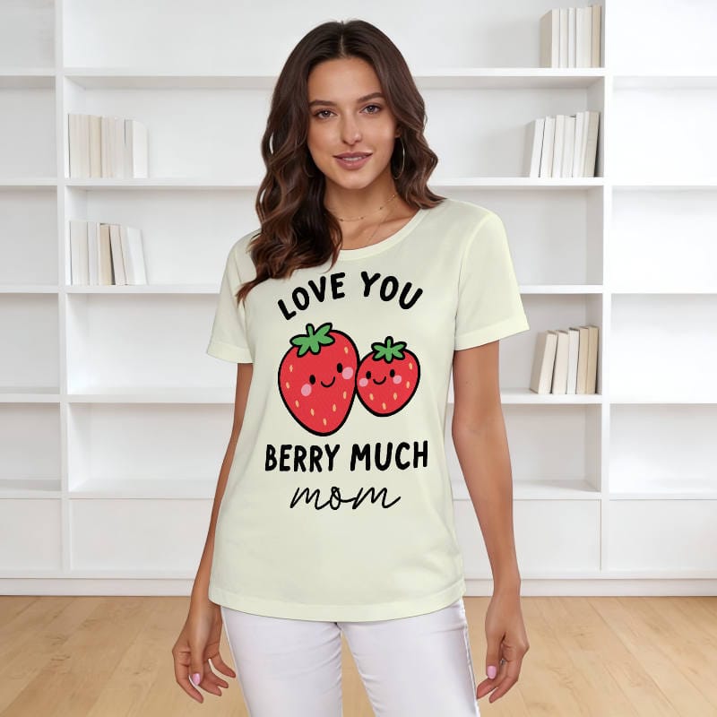 Cute Strawberry Pun Women's T-Shirt for Mom Mother's Day Gift