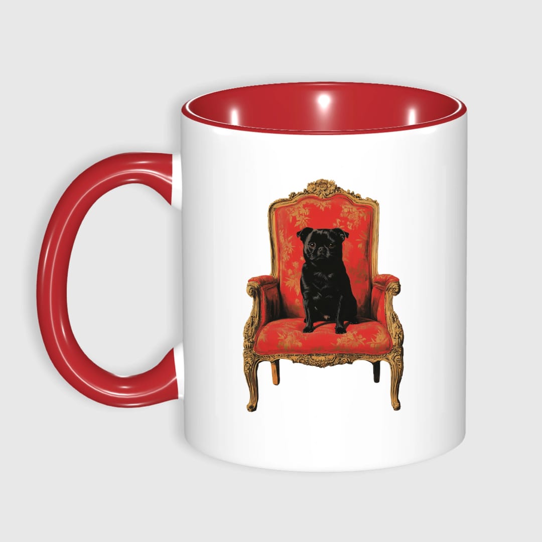 11oz Custom Photo Mug RED with Text  – Personalized Coffee Cup, DIY Picture Logo Image, Customizable Ceramic Mug for Gifts, Add Your Own Photo & Words - 1