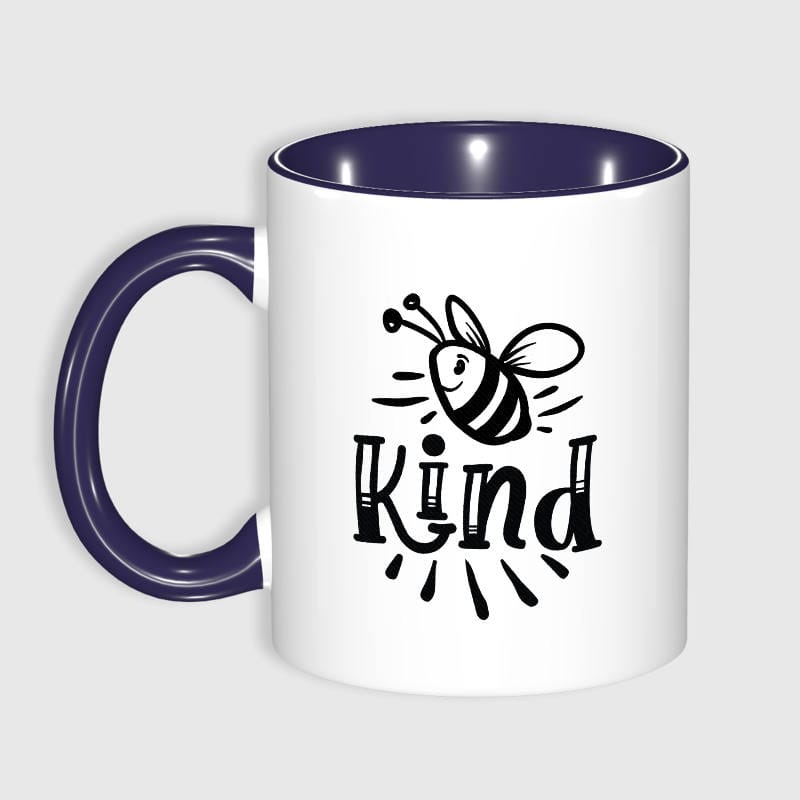 Bee Kind Pun 11oz Navy Mug for Teachers Friendship Gift