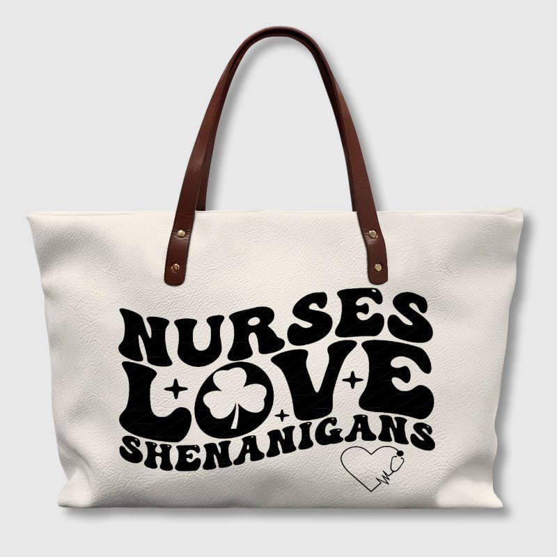 St Patrick's Nurses Tote Bag for Nurse Appreciation Gift