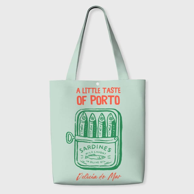 Porto Canned Sardine Tote Bag for Travel Lovers Daily Use