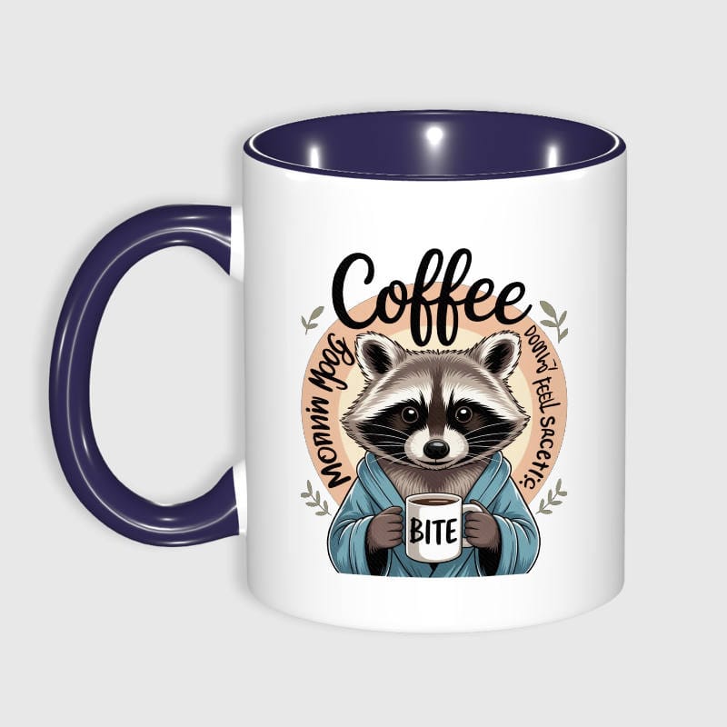 Funny Raccoon Coffee 11oz Mug for Pet Lovers Daily Use