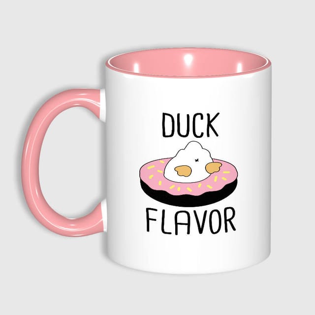 Cute Duck Donut 11oz Mug for Duck Lovers Birthday Gift