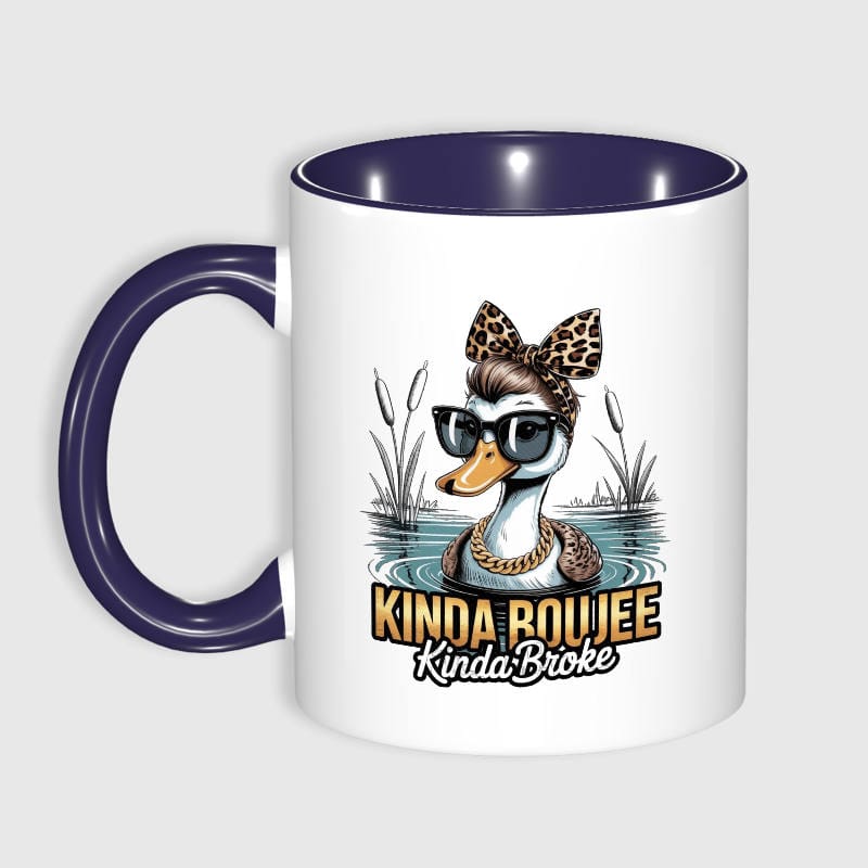 Funny Boujee Duck 11oz Mug for Friend Birthday Gift