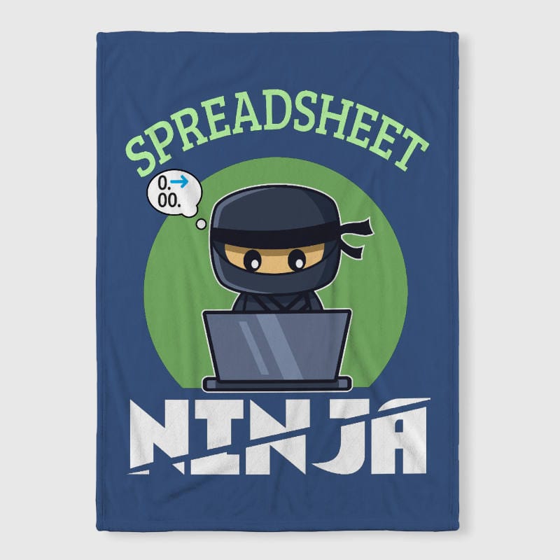 Spreadsheet Ninja Fleece Blanket for Coworker Gift