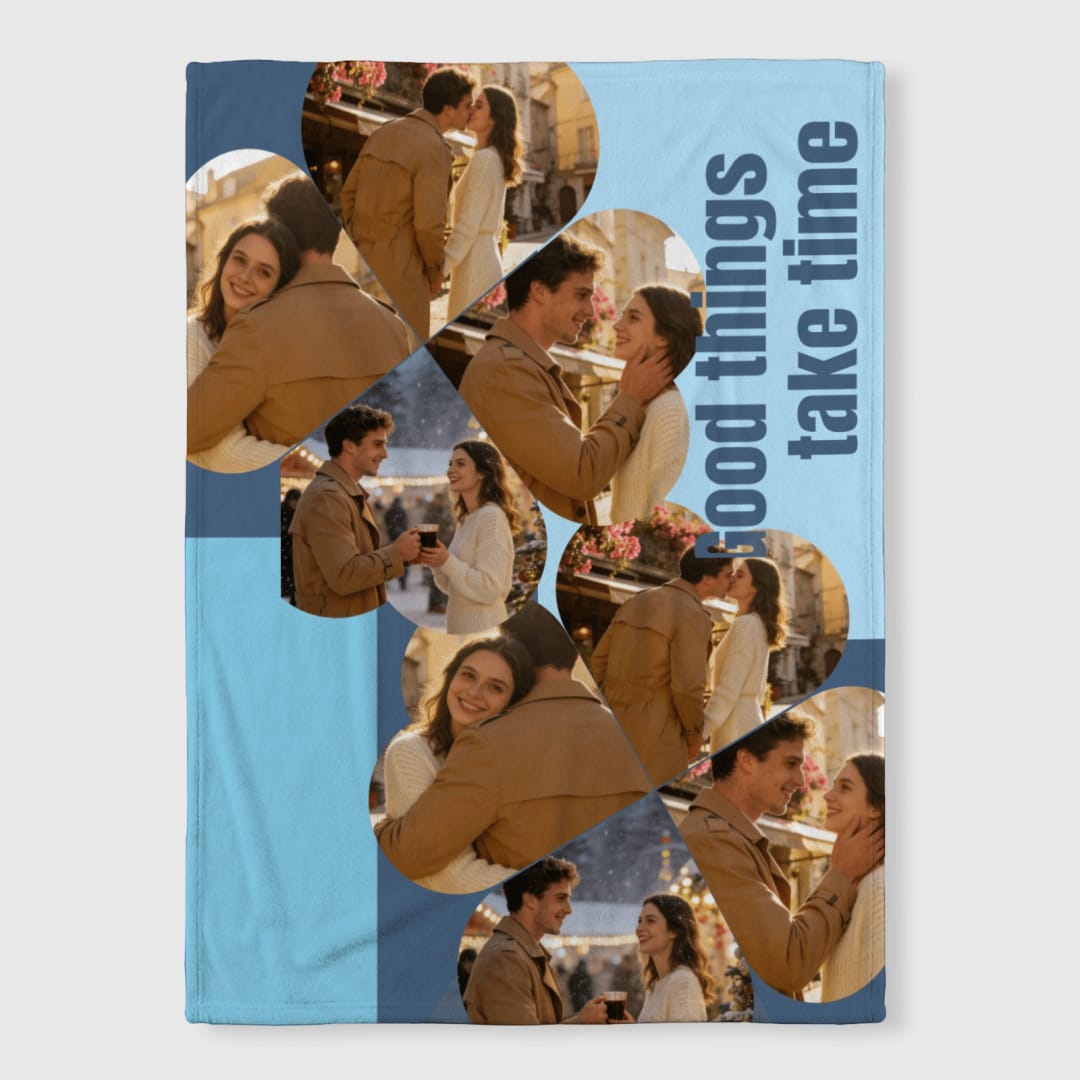 Custom Woven Blanket – Personalized Photo Throw with Fringe Edges, Soft Woven Fabric, Full-Print Picture Blanket for Sofa, Bed, Travel, Gifts, Home Décor - 1