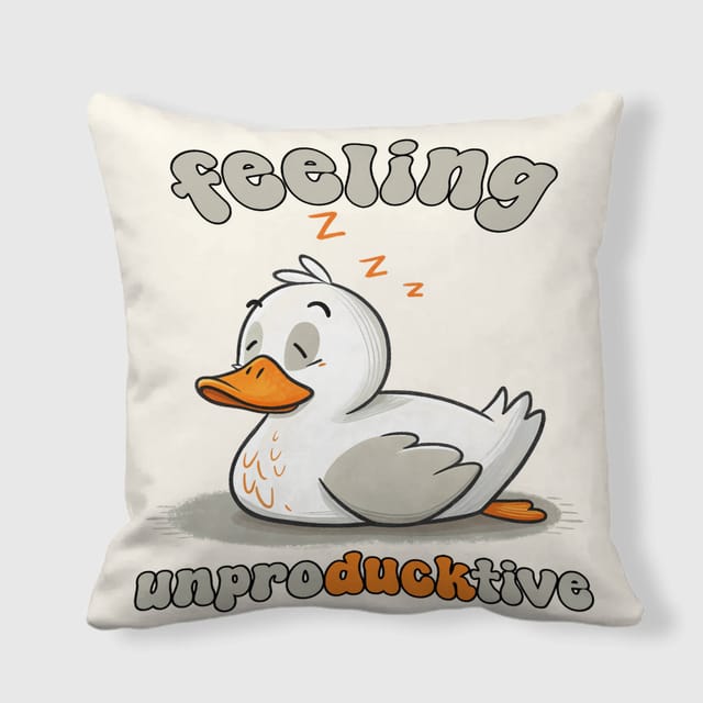 Funny Duck Pun Throw Pillow for Duck Lovers Gift