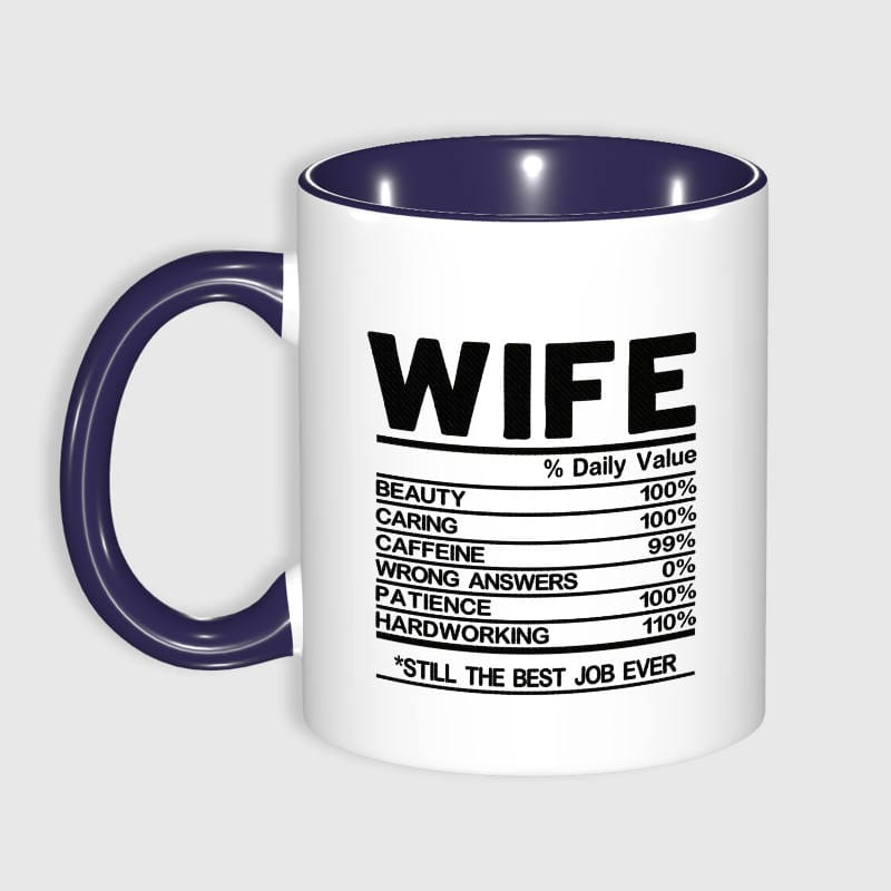 Funny Wife Nutrition Coffee Mug for Wife Anniversary Gift